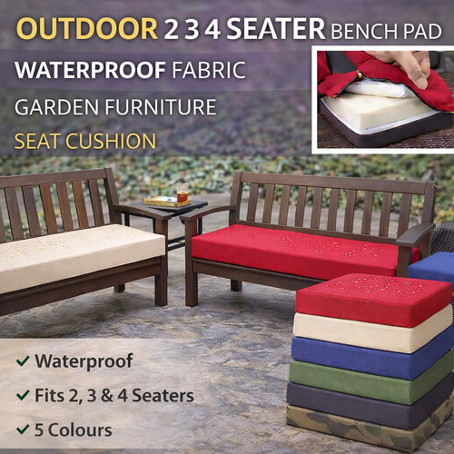 Bench cushion 4 seater - bench, 2-3-4